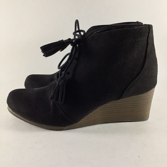 Dr Scholls Kennedy wedge heel ankle booties black size 7.5 M - Picture 3 of 8